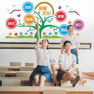 中学教室墙绘（中学教室布置装饰文化墙）-图1