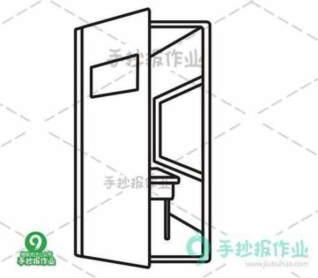 教室门图片卡通（教室门的简笔画）-图1