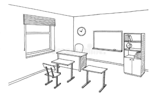 教室绘画简约风（教室绘画图片大全 铅笔画）-图3