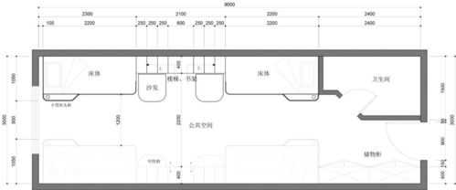 教室单身宿舍cad（宿舍单间平面图）-图3