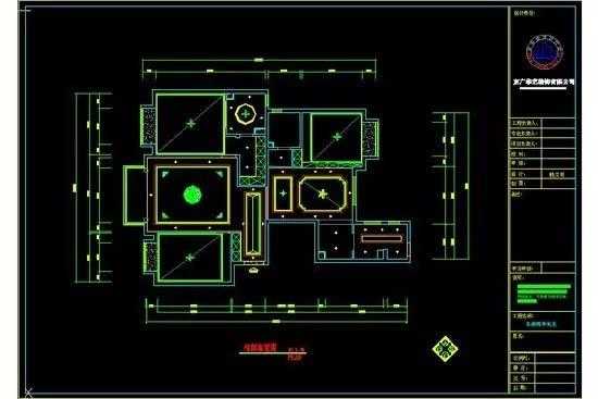 cad教室天花图（cad室内设计天花图）-图1