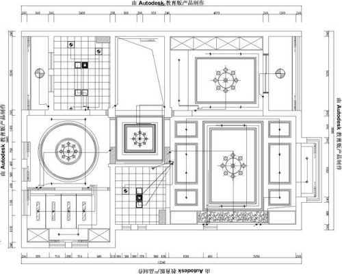 cad教室天花图（cad室内设计天花图）-图2