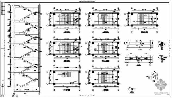 cad教室楼梯图（教学楼cad）-图3