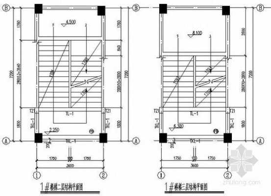 cad教室楼梯图（教学楼cad）-图2