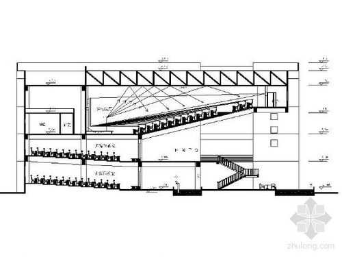阶梯教室剖面（阶梯教室剖面效果图）-图2