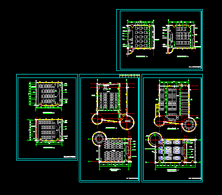 圆弧教室设计（弧形教学楼平面图）-图3