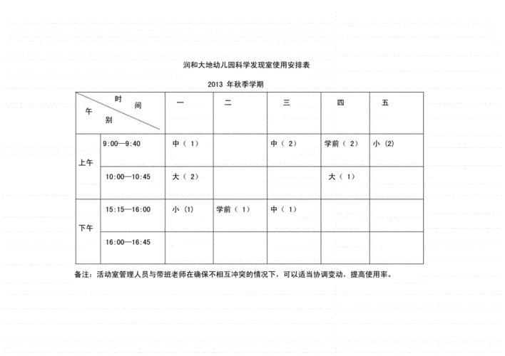 幼儿园专用教室（幼儿园专用教室安排表）-图2