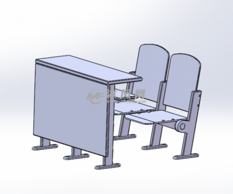 教室排椅3d模型（教室桌椅排列）-图3