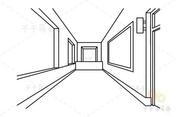 画教室走廊（教室走廊怎么画简笔画）-图1