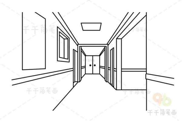 画教室走廊（教室走廊怎么画简笔画）-图3