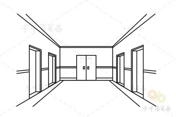 画教室走廊（教室走廊怎么画简笔画）-图2