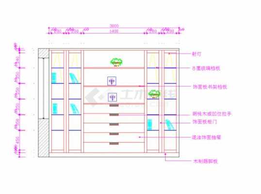 教室书柜图纸（教室里的书柜怎么画）-图3