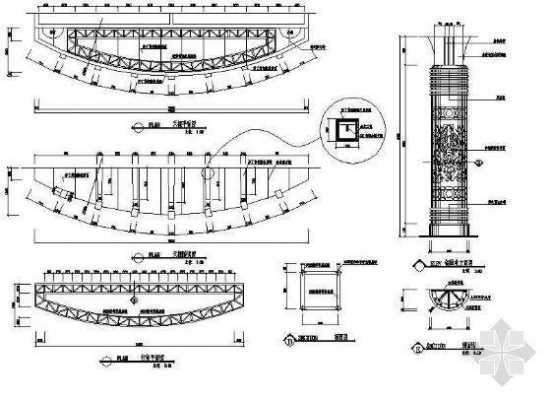 教室天棚cad（cad天棚剖面图）-图3