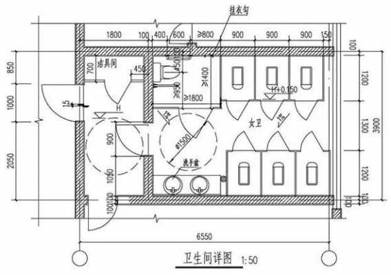 教室厕所尺寸（教室卫生间布置）-图3