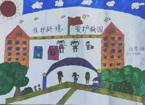 爱护小学教室环境图片（爱护学校环境图画）-图2