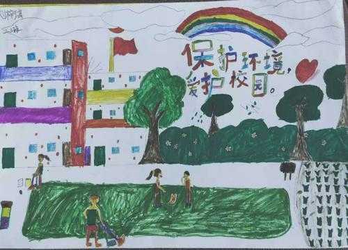 爱护小学教室环境图片（爱护学校环境图画）-图1