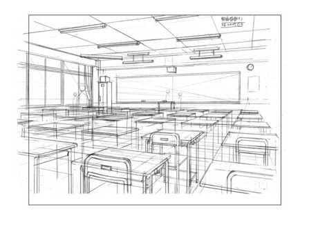 教室手绘设计图片（教室手绘图片透视图）-图3