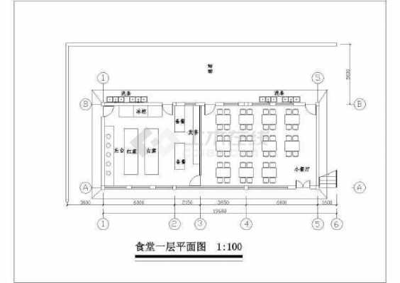 教室餐厅平面图（教室风格主题餐厅装修）-图1