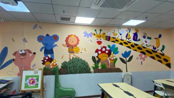 墙绘教室（教室墙画墙面布置设计图片大全）-图1